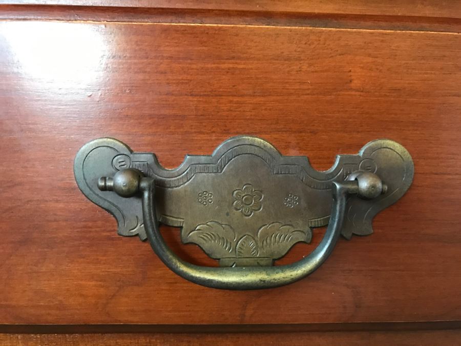 Cherry Wood Nightstand With Turned Legs By Pennsylvania House Lewisburg Chair And Furniture Co [Photo 6]