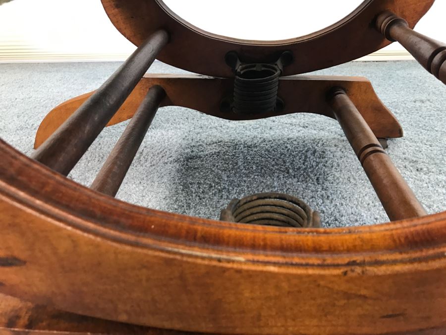 Antique Turned Wood Platform Rocking Chair [Photo 11]