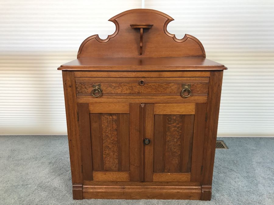 Antique Wooden Wash Basin Cabinet
