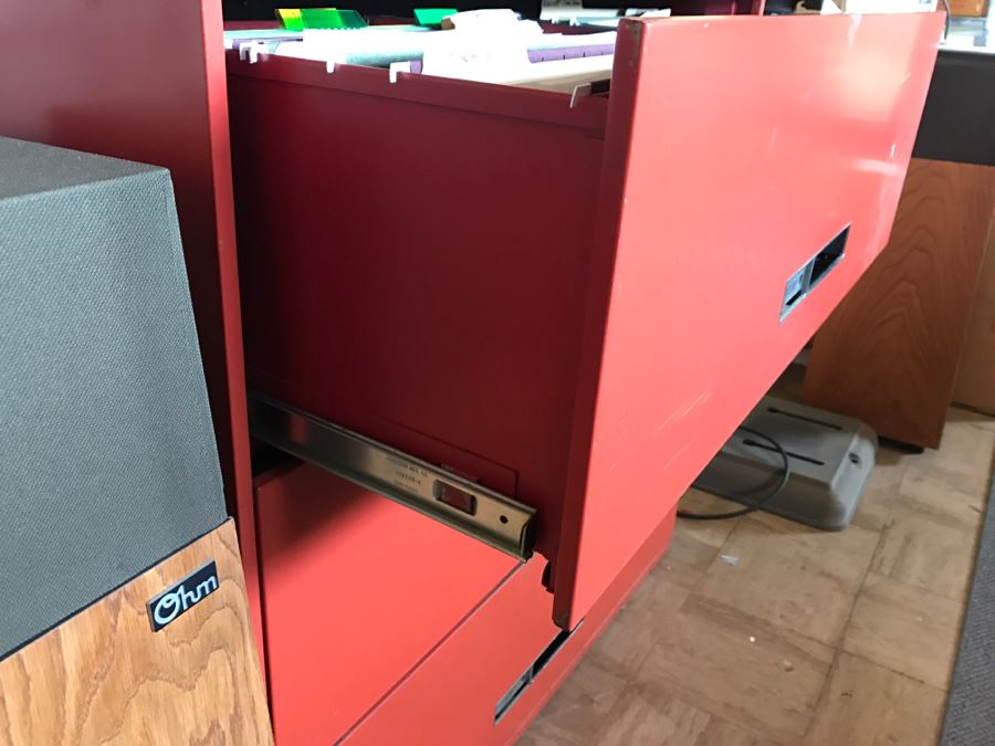 Red 3-Drawer Double Filing Cabinet [Photo 4]