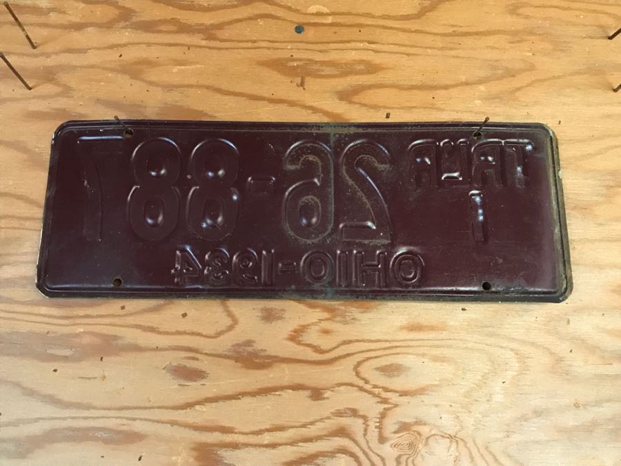 Vintage 1934 OHIO Trailer License Plate [Photo 4]