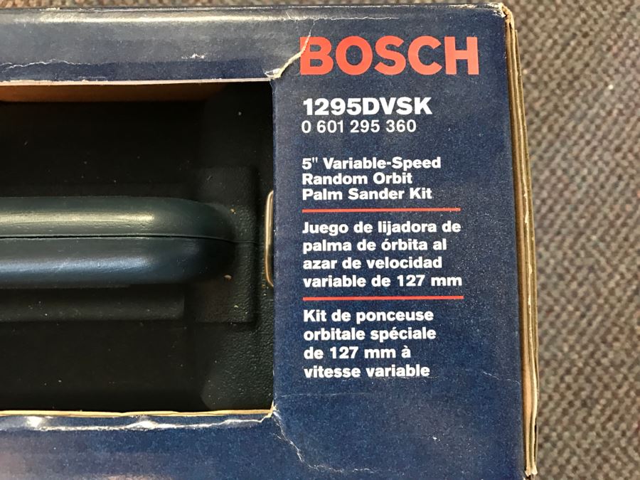 BOSCH 5' Variable-Speed Random Oribit Palm Sander Kit New In Box [Photo 4]