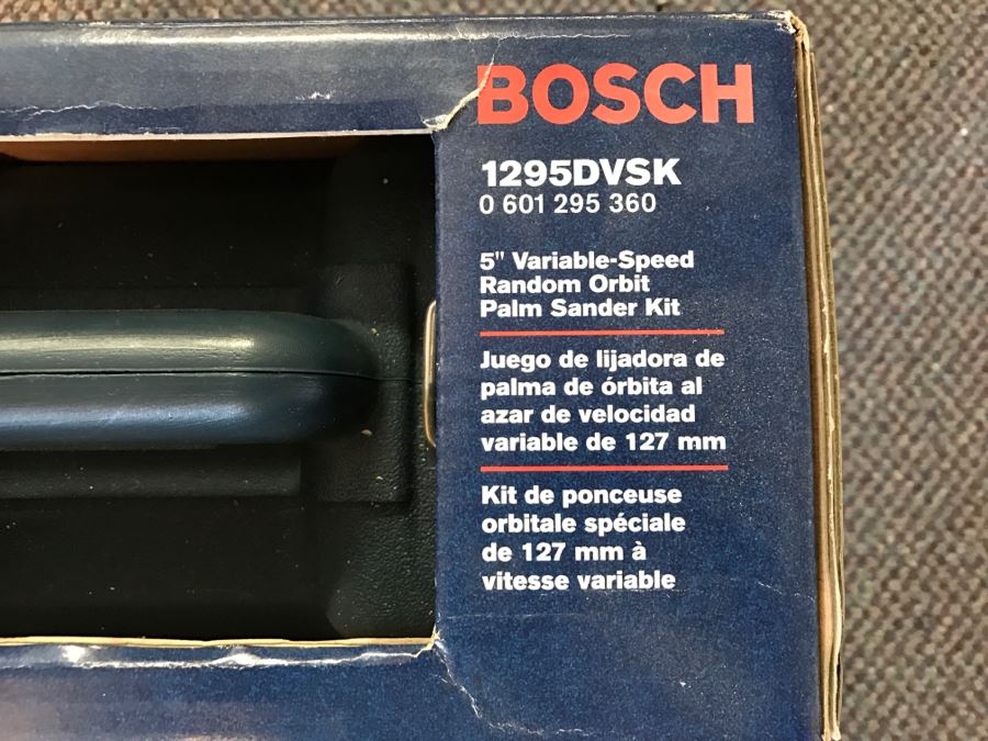 BOSCH 5' Variable-Speed Random Oribit Palm Sander Kit New In Box [Photo 3]