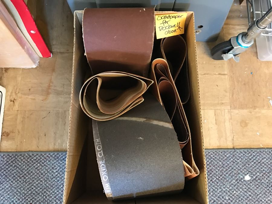Vintage Commerical Grade Rockwell Belt Sander With Box Of Sandpaper Model 31-520 [Photo 5]