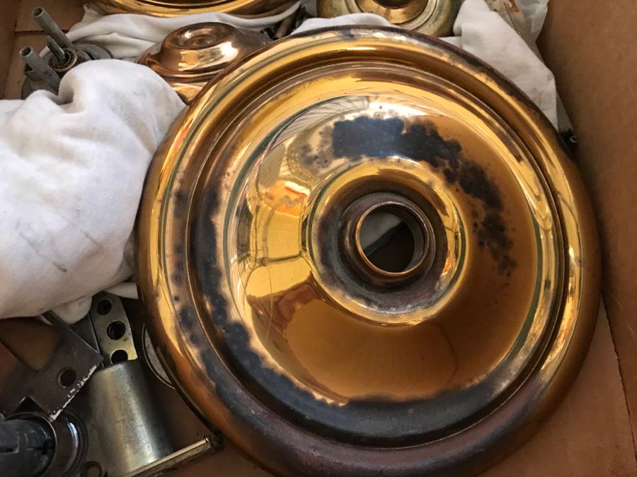 Huge Heavy Brass SCHLAGE Front Door Handle Assembly [Photo 2]