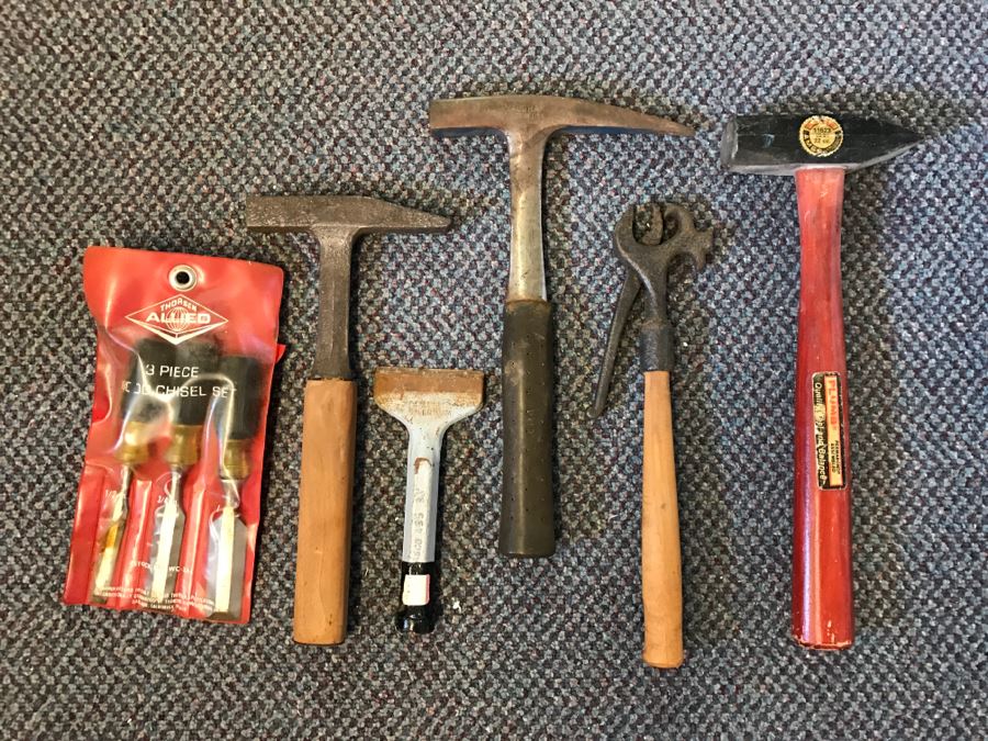 Various Vintage Tools Hammers Chisels