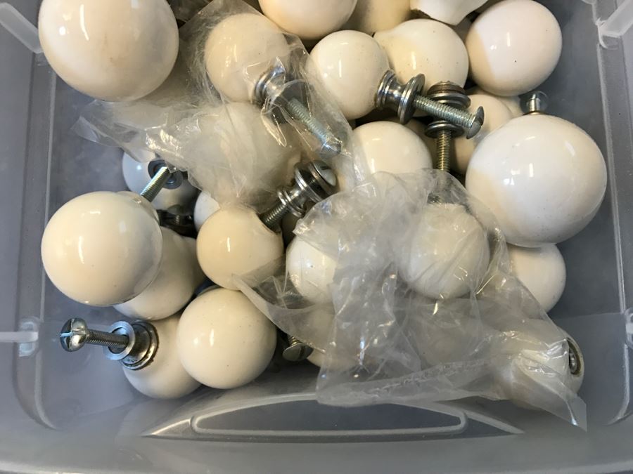 Bin Of Vintage Ceramic Cabinet Handles Pulls [Photo 4]