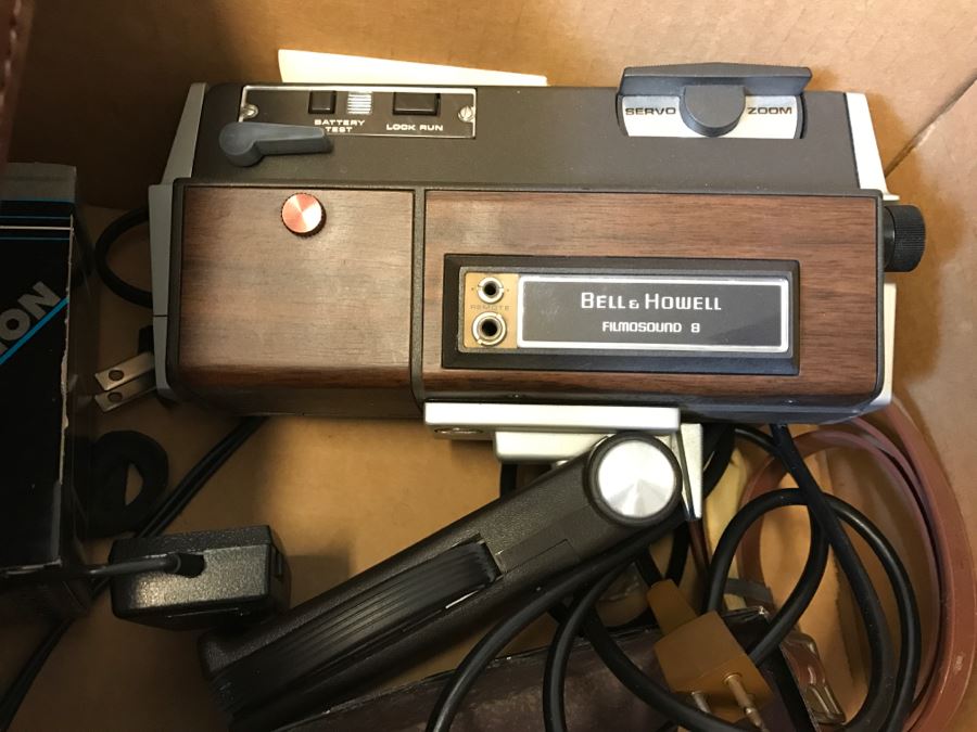 Vintage Bell & Howell Filmosound 8MM Film Camera With Audio Cassette