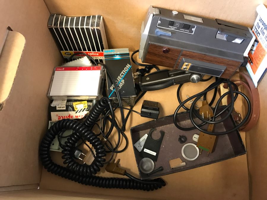 Vintage Bell & Howell Filmosound 8MM Film Camera With Audio Cassette Record And Various Equipment [Photo 8]