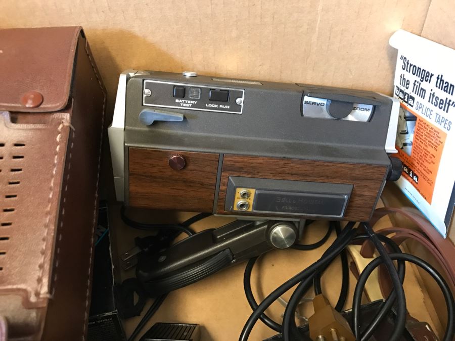 Vintage Bell & Howell Filmosound 8MM Film Camera With Audio Cassette Record And Various Equipment [Photo 5]