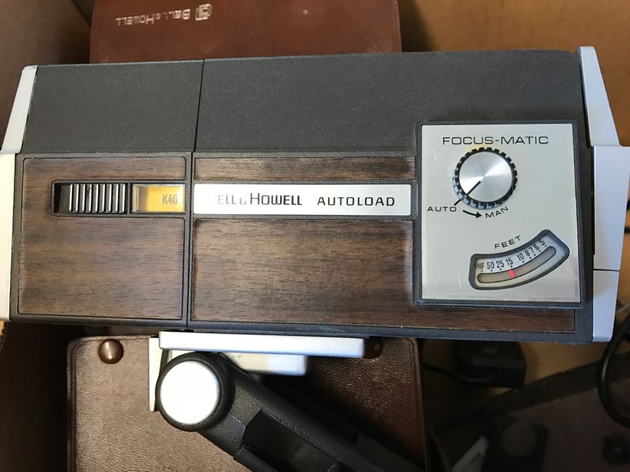 Vintage Bell & Howell Filmosound 8MM Film Camera With Audio Cassette Record And Various Equipment [Photo 4]
