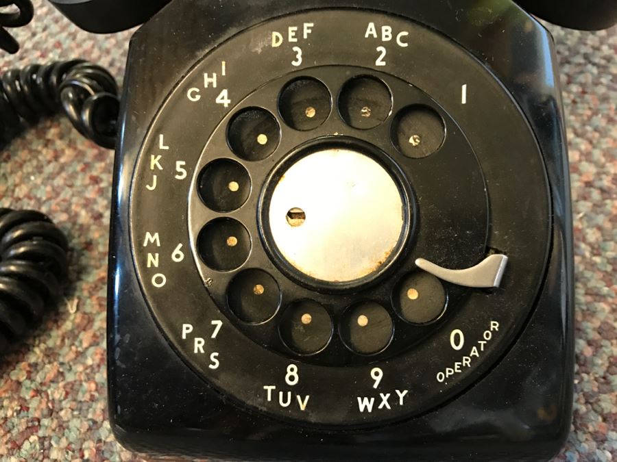 Vintage Black Rotary Telephone Bell System Made By Western Electric [Photo 4]