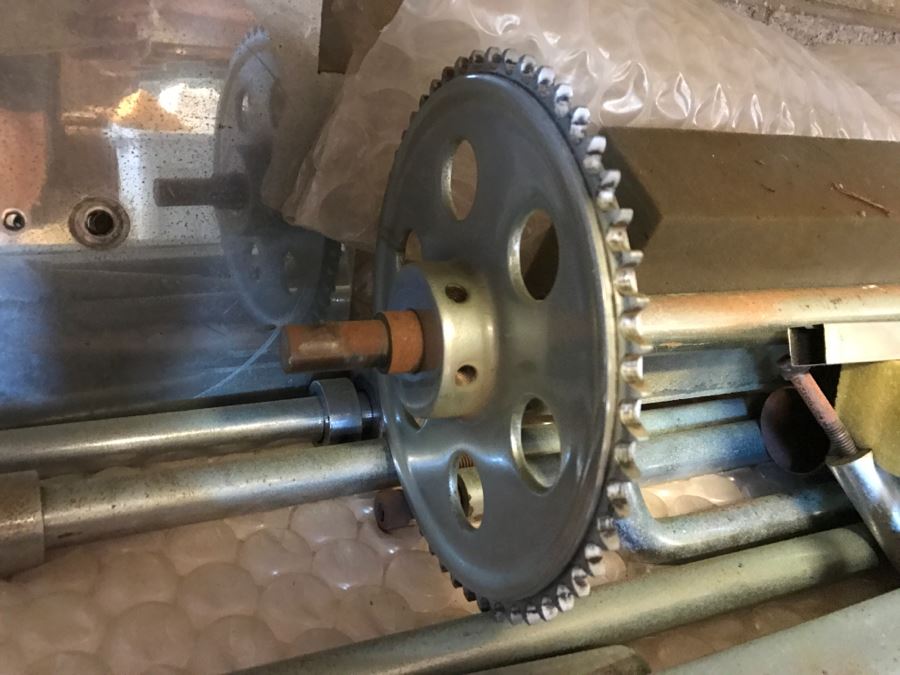 Vintage Weight Lifting Bench Press Machine With Stack Of YORK Weights (Special Safety Design - Use Without Spotter) Sold Unassembled [Photo 5]