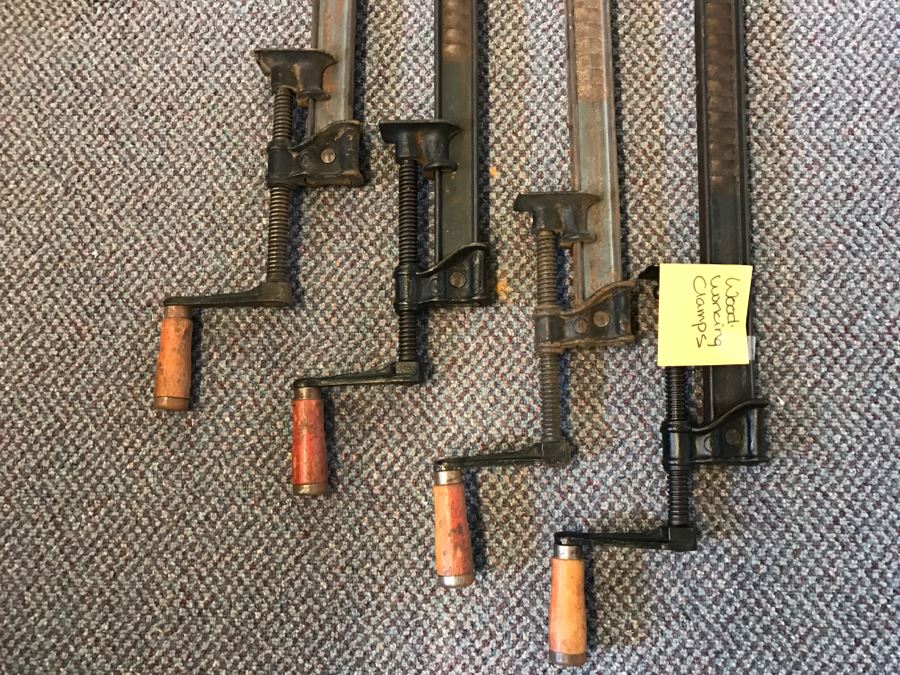 Set Of 4 Vintage Wood Working Clamps [Photo 3]