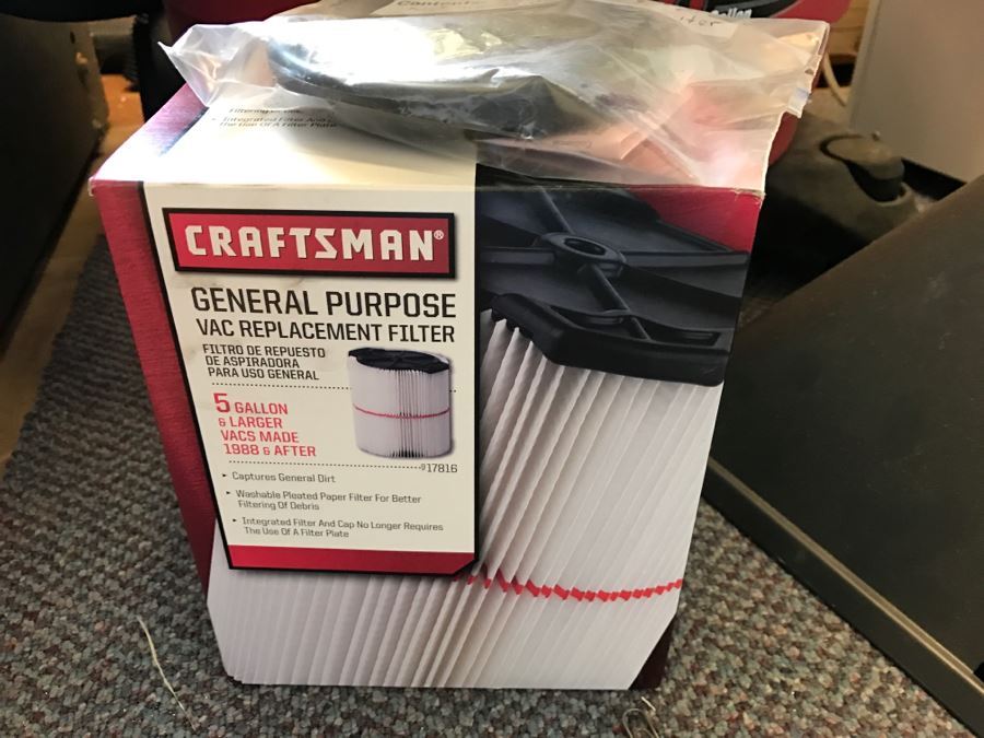 Craftsman Wet Dry Vac 6.25HP With Attachments And Replacement Filter [Photo 6]