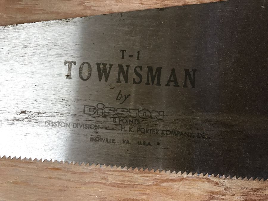 Various Tools Including Disston Saw Shown On Wall [Photo 3]