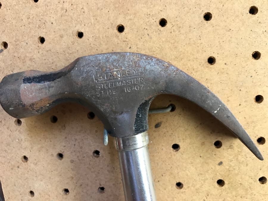 Various Tools Shown On Counter And Wall Including Wiss Shears, Hammers, Screwdrivers, Bolt Cutters, Wrenches And More [Photo 3]