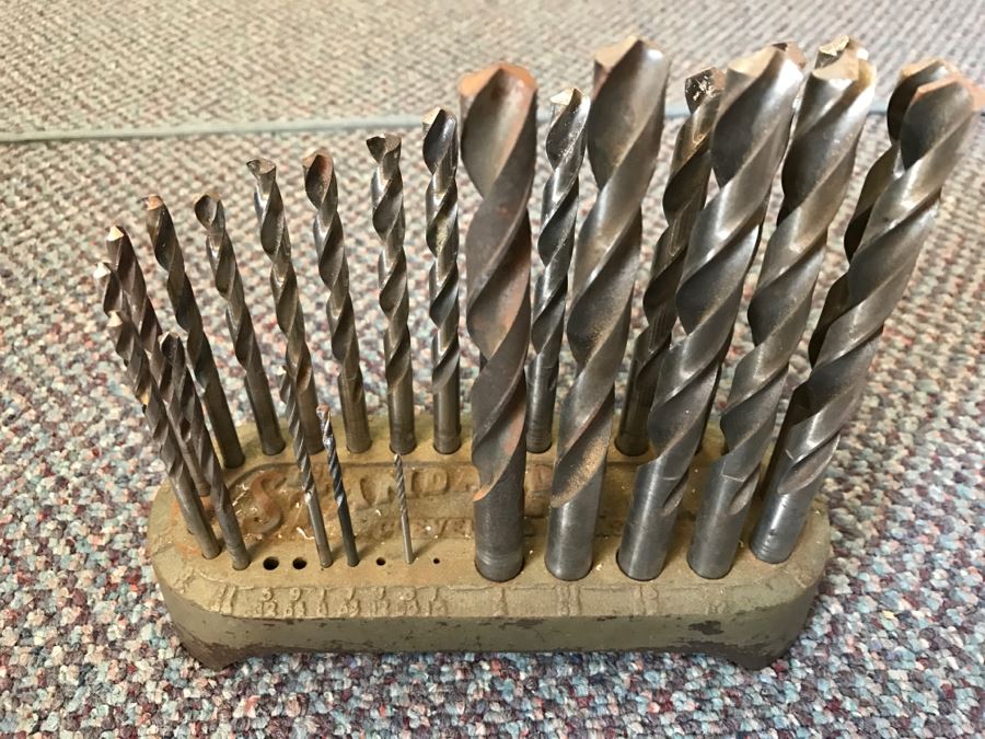 Vintage The Standard Tool Co Drill Bit Holder With Drill Bits [Photo 1]