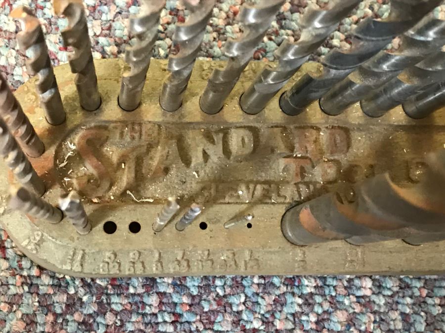Vintage The Standard Tool Co Drill Bit Holder With Drill Bits [Photo 4]