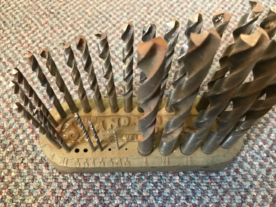 Vintage The Standard Tool Co Drill Bit Holder With Drill Bits [Photo 3]