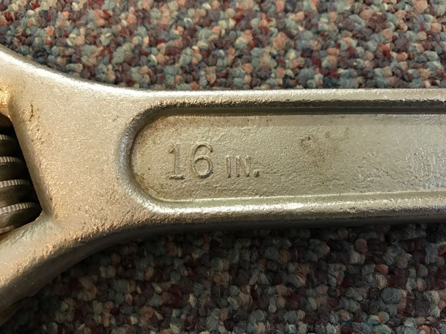 LARGE 16 S K Tools Crescent Adjustable Wrench Made In USA large-16-s-k-tools-crescent-adjustable-wrench-made-in-usa