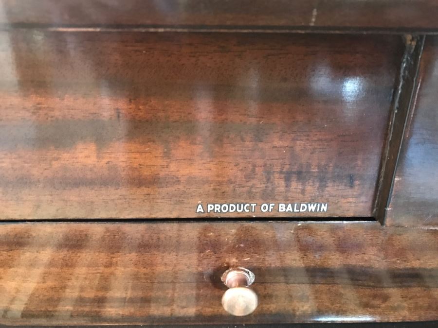 Top Of The Line Baldwin Acrosonic Spinet Piano With Stunning Needlepoint Bench Appraised At $1,489 [Photo 4]