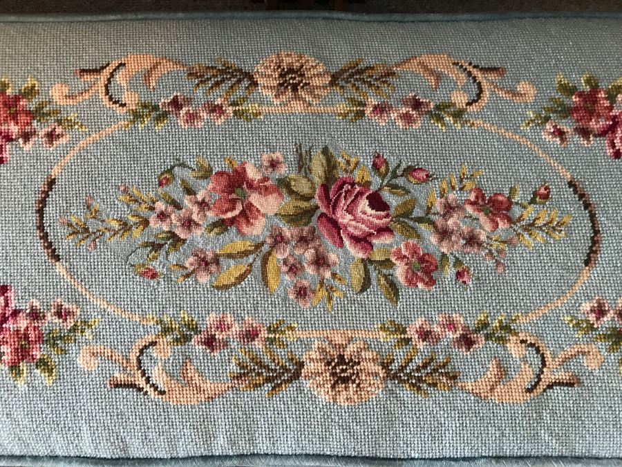 Top Of The Line Baldwin Acrosonic Spinet Piano With Stunning Needlepoint Bench Appraised At $1,489 [Photo 11]