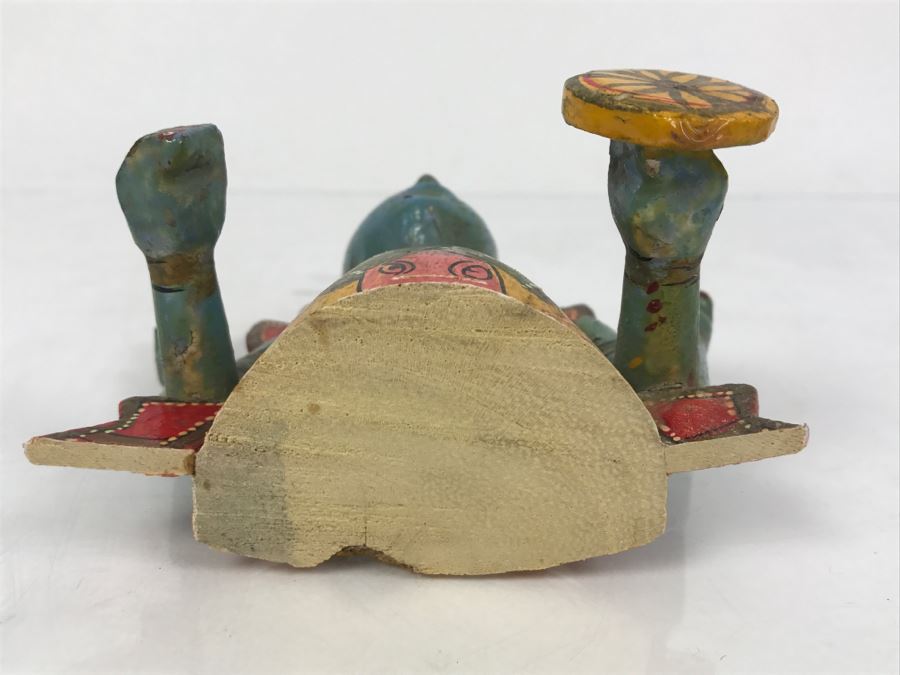 Small Hand Painted Wooden Statue From India [Photo 6]