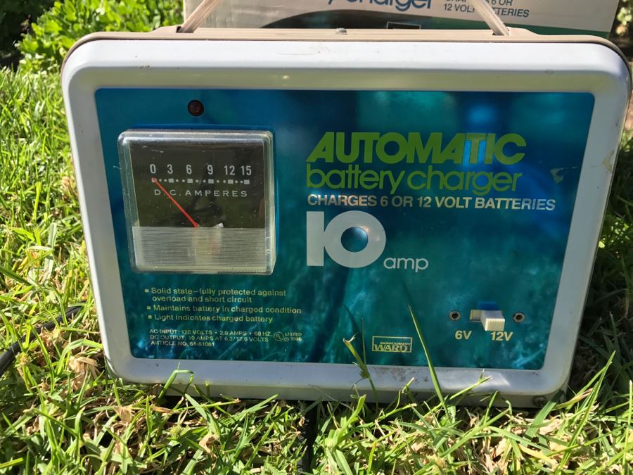 Vintage Montgomery Ward Automatic Battery Charger 10AMP With Original Box