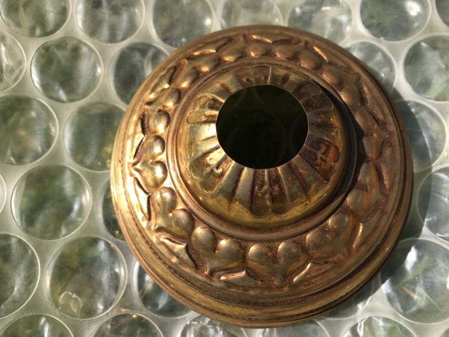 Antique Commercial Grade Mercantile Brass Ceiling Fan Hunter Fan & Motor Co - Very Heavy - Wooden Paddles Have Been Refinished [Photo 22]