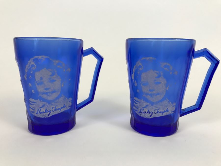 Pair Of Blue Shirley Temple Glasses