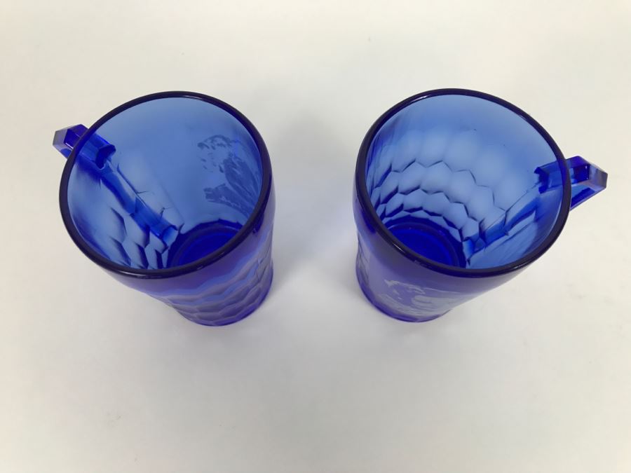 Pair Of Blue Shirley Temple Glasses [Photo 5]