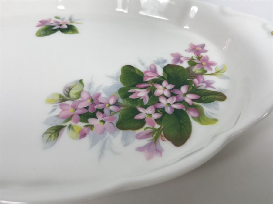 Pair Of Glass Perfume Bottles And Royal Albert Bone China Tray [Photo 8]