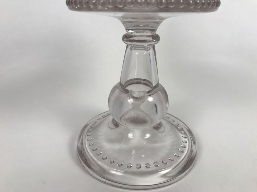 Pressed Glass Light Purple Compote Bowl [Photo 6]