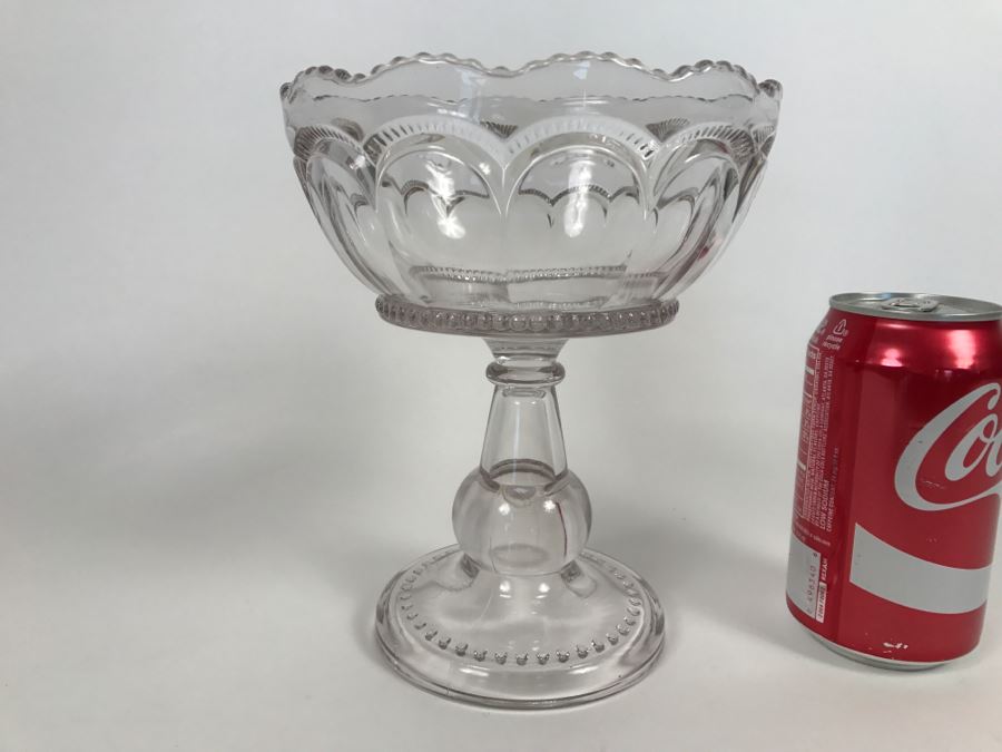 Pressed Glass Light Purple Compote Bowl [Photo 2]