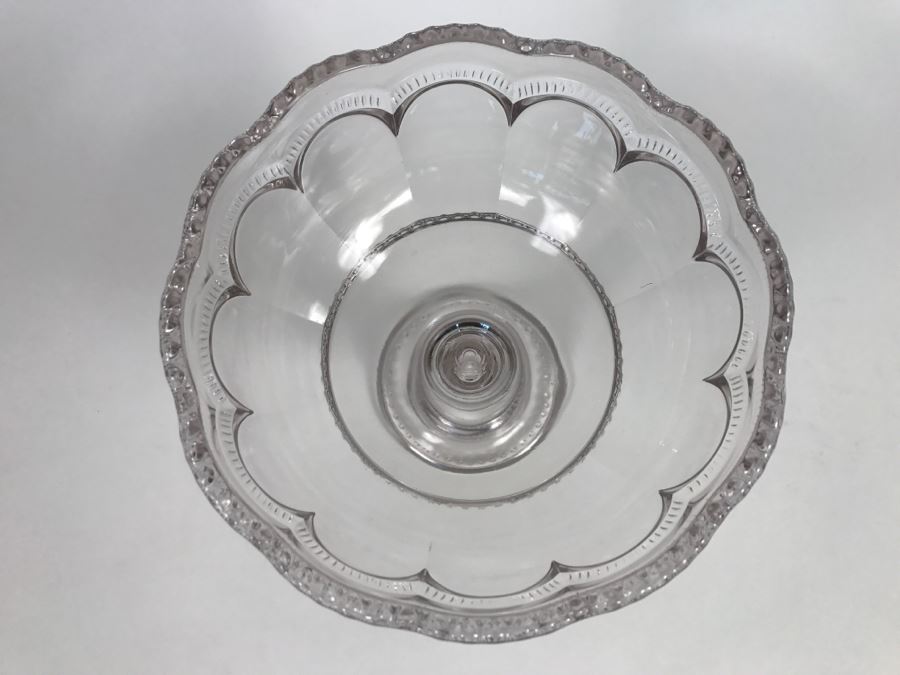 Pressed Glass Light Purple Compote Bowl [Photo 8]