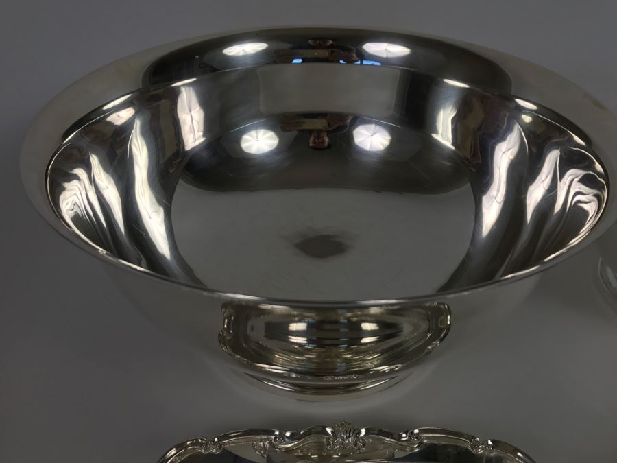 7 Piece Silverplate Lot Includes Several Gorham Bowls And Covered Butter Dish [Photo 8]