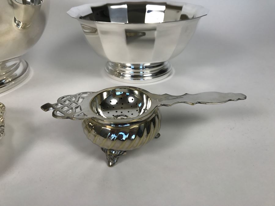 7 Piece Silverplate Lot Includes Several Gorham Bowls And Covered Butter Dish [Photo 5]