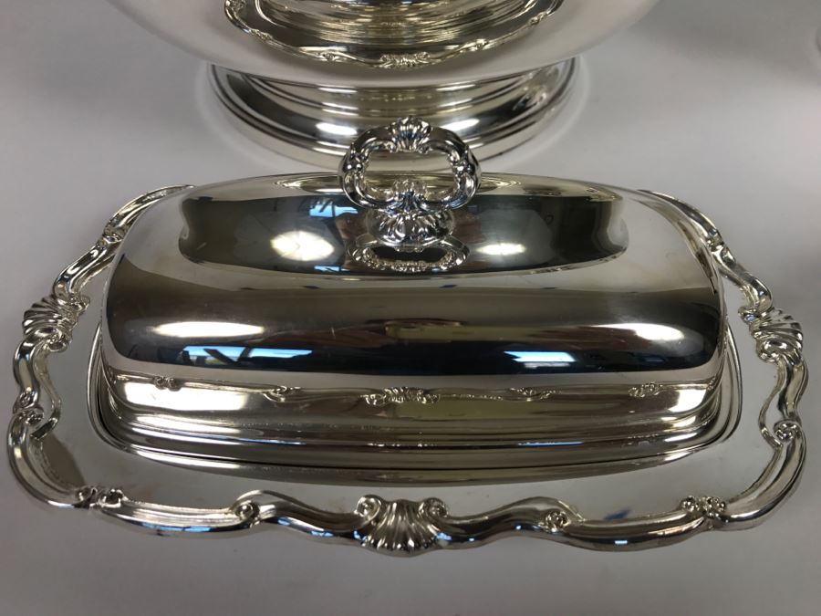 7 Piece Silverplate Lot Includes Several Gorham Bowls And Covered Butter Dish [Photo 9]