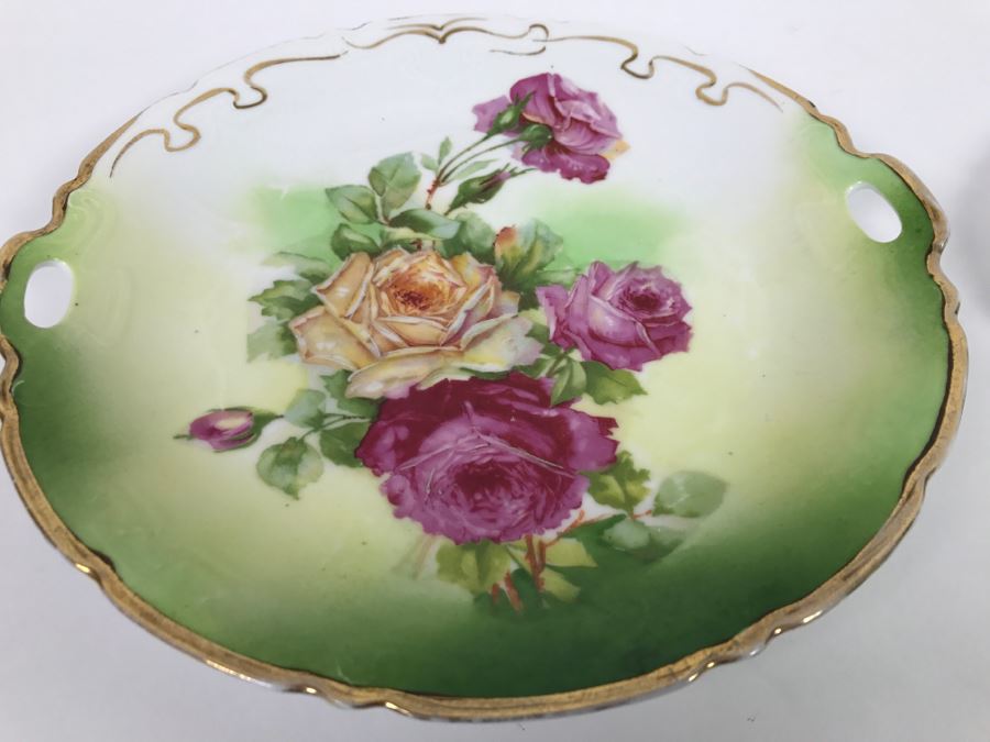 Pair Of Handpainted Plates T & V France [Photo 2]