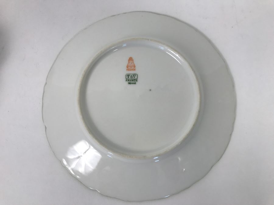 Pair Of Handpainted Plates T & V France [Photo 8]