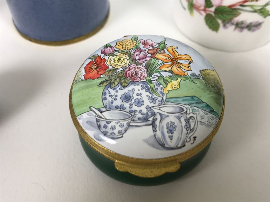 Various Trinket Boxes From Crummles & Co, Aynsley England, France, Cloisonne China [Photo 3]