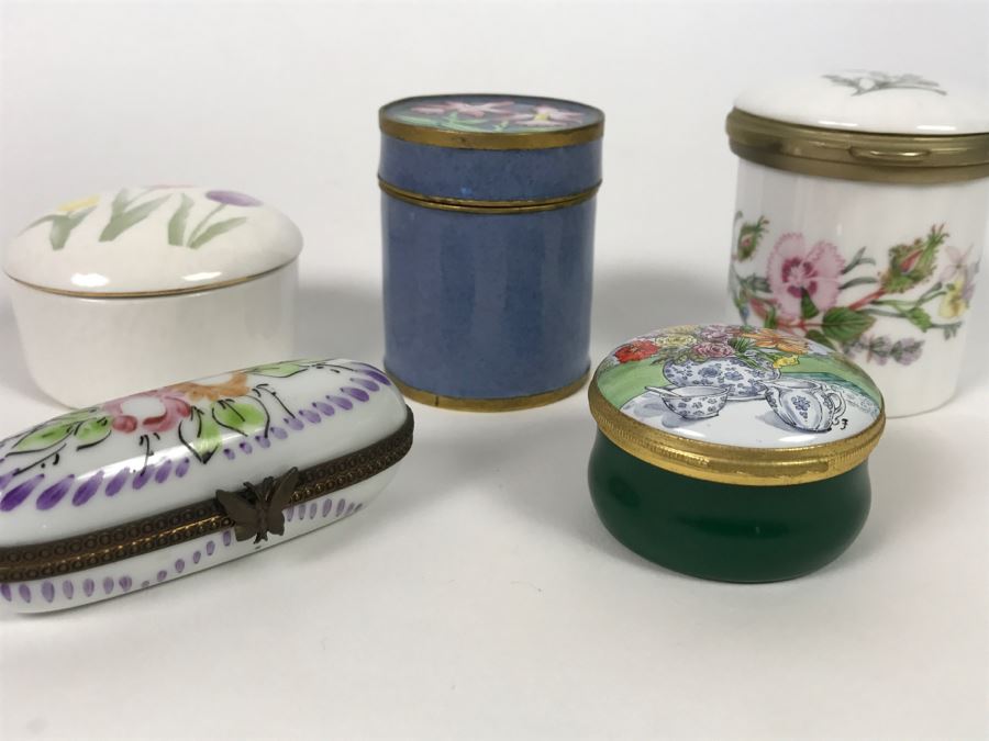 Various Trinket Boxes From Crummles & Co, Aynsley England, France, Cloisonne China [Photo 2]