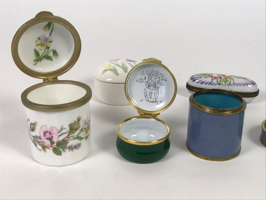 Various Trinket Boxes From Crummles & Co, Aynsley England, France, Cloisonne China [Photo 16]