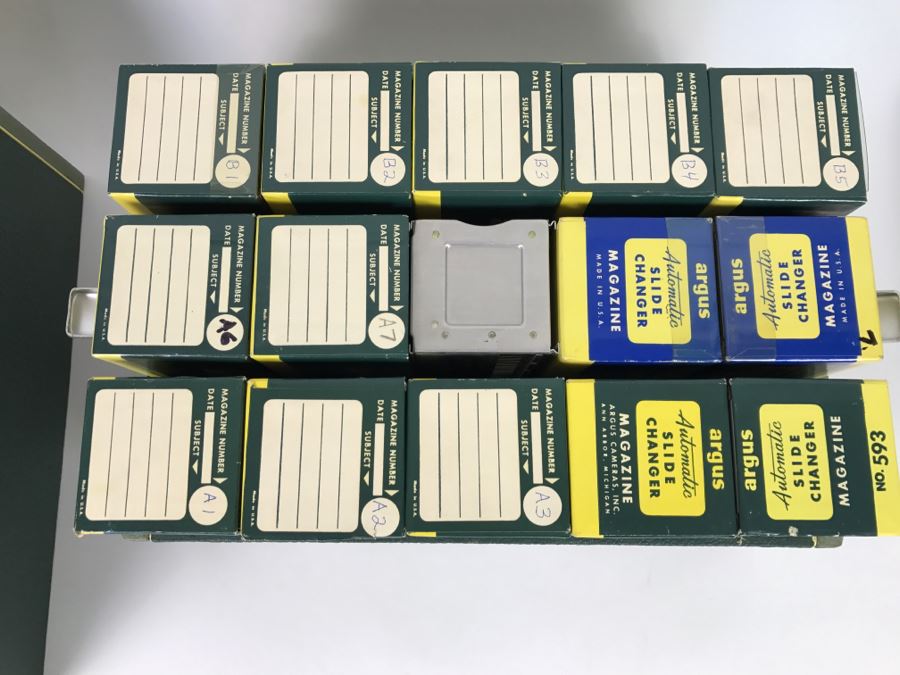 Argus Slide Magazine Holder Carrying Case With Various Slides [Photo 3]