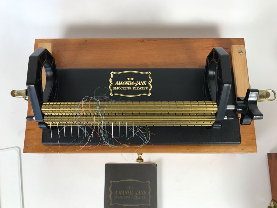 The Amanda-Jane Smocking Pleater With CUSTOM Dovetail Carrying Box And Spool Holder - See Photos [Photo 3]