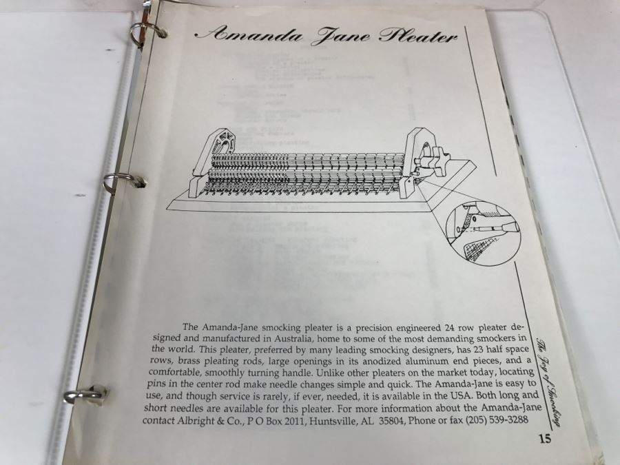 The Amanda-Jane Smocking Pleater With CUSTOM Dovetail Carrying Box And Spool Holder - See Photos [Photo 5]