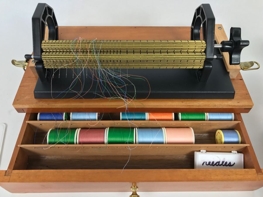 The Amanda-Jane Smocking Pleater With CUSTOM Dovetail Carrying Box And Spool Holder - See Photos [Photo 11]