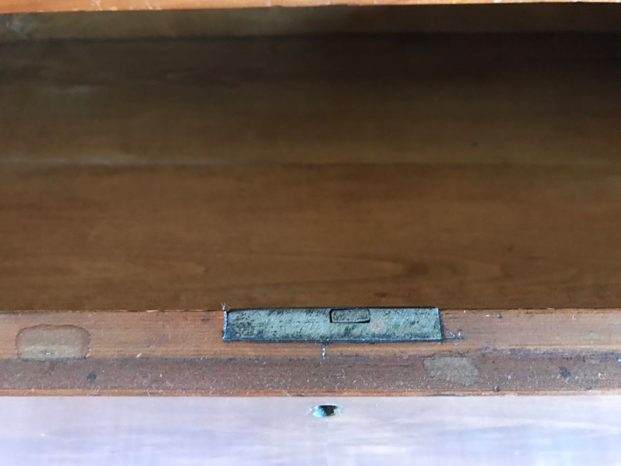 Stunning Antique Wooden Chest Of Drawers Dresser With Bowfront Top Drawer Framed By Round Side Supports [Photo 21]