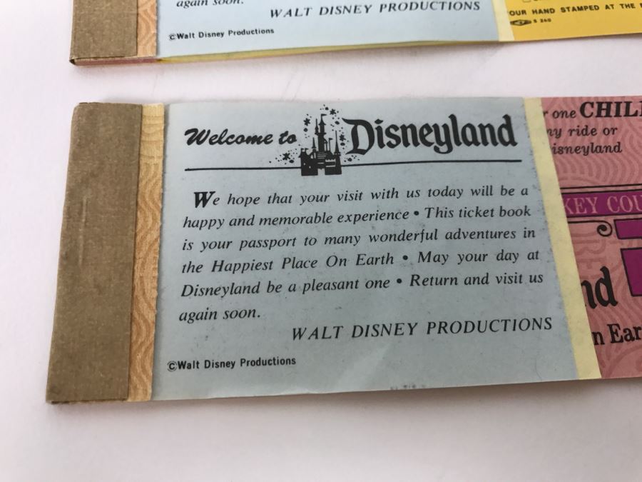 Lot Of Partially Used Vintage Disneyland Ticket Books [Photo 19]